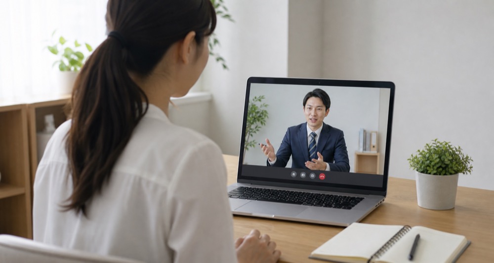 ITに関する相談をオンラインで行う様子